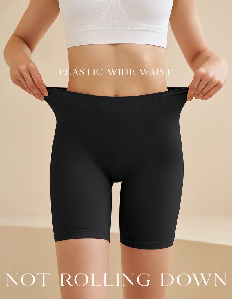 SIMIYA Slip Shorts for Women, Smooth Seamless Slip Shorts for Under Dresses, Stretch Workout Yoga Biker Shorts - Image 5